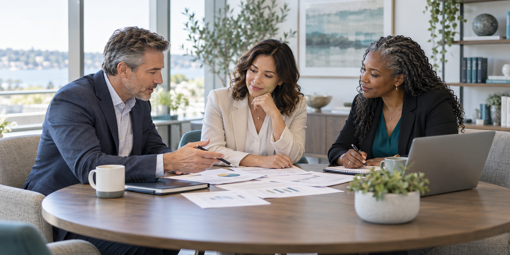 Financial, tax and estate professionals coordinating a plan