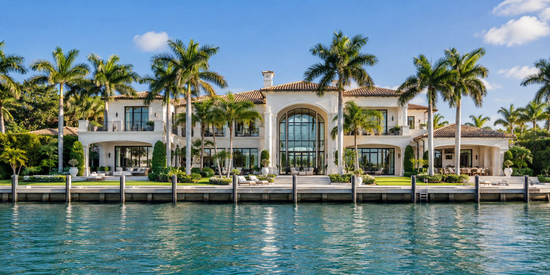 Illustrative luxury Miami waterfront home
